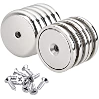 Anpro 10 PCS Imanes de Tierra Potentes-Imanes Neodimio Fuertes con 10 Tornillos-Perfecto para Herramientas-Cocina…